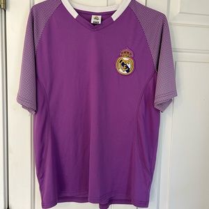 Real Madrid men’s soccer shirt replica in purple. Size M. EUC